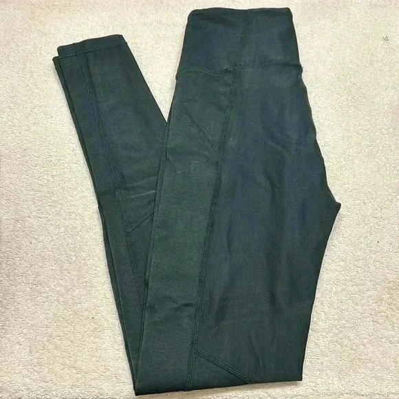 Good American Women Green Full Length Leggings Size X Small - Picture 1 of 6